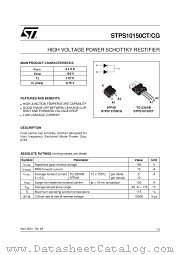 STPS10150CG datasheet pdf ST Microelectronics