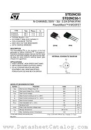 STD2NC50-1 datasheet pdf ST Microelectronics