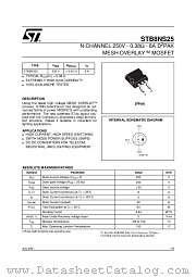 STB8NS25 datasheet pdf ST Microelectronics
