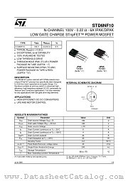 STD6NF10 datasheet pdf ST Microelectronics