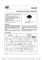 TDA7407 datasheet pdf ST Microelectronics