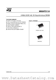 M68AF511A datasheet pdf ST Microelectronics