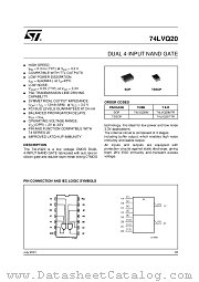 74LVQ20TTR datasheet pdf ST Microelectronics