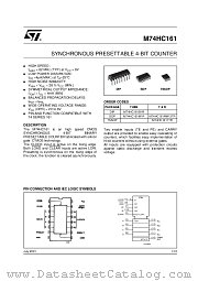 M74HC161RM13TR datasheet pdf ST Microelectronics