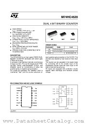 M74HC4520TTR datasheet pdf ST Microelectronics