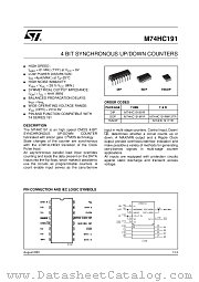 M74HC191B1R datasheet pdf ST Microelectronics