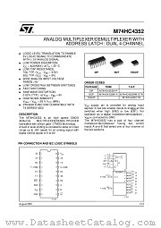 M74HC4352M1R datasheet pdf ST Microelectronics