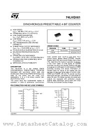 74LVQ161TTR datasheet pdf ST Microelectronics