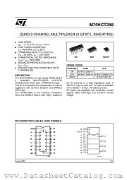 M74HCT258RM13TR datasheet pdf ST Microelectronics