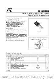 BUH315DFH datasheet pdf ST Microelectronics