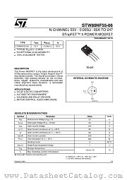 STW80NF55-06 datasheet pdf ST Microelectronics
