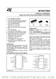M74HCT4053B1R datasheet pdf ST Microelectronics