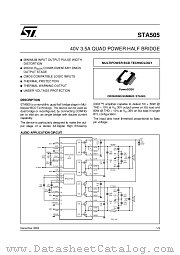 STA505 datasheet pdf ST Microelectronics