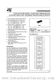 74VCXR162245TTR datasheet pdf ST Microelectronics