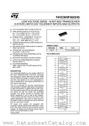 74VCXHR162245TTR datasheet pdf ST Microelectronics