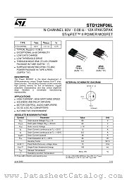 STD12NF06L datasheet pdf ST Microelectronics