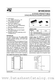 M74HC40103B1R datasheet pdf ST Microelectronics