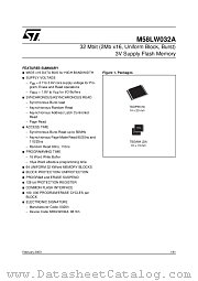 M58LW032A datasheet pdf ST Microelectronics