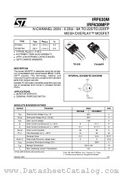 IRF630MFP datasheet pdf ST Microelectronics