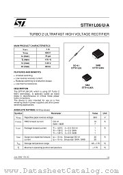 STTH1L06U datasheet pdf ST Microelectronics