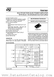 TDA7561 datasheet pdf ST Microelectronics