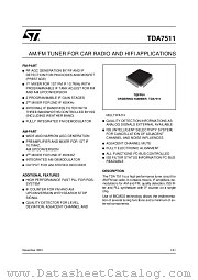TDA7511 datasheet pdf ST Microelectronics