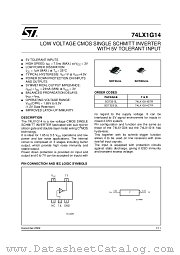 74LX1G14CTR datasheet pdf ST Microelectronics