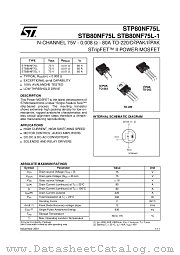 STB80NF75L-1 datasheet pdf ST Microelectronics