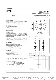 ESDA6V1-4F1 datasheet pdf ST Microelectronics