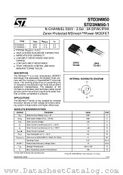 STD3NM50-1 datasheet pdf ST Microelectronics
