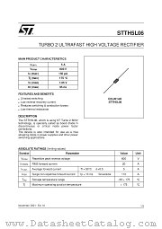 STTH5L06 datasheet pdf ST Microelectronics