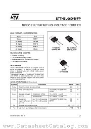 STTH5L06FP datasheet pdf ST Microelectronics