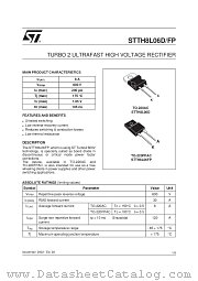 STTH8L06D datasheet pdf ST Microelectronics
