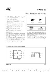 74V2G125STR datasheet pdf ST Microelectronics