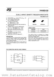 74V2G132STR datasheet pdf ST Microelectronics