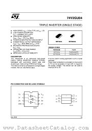 74V2GU04STR datasheet pdf ST Microelectronics