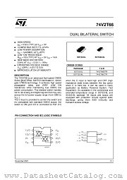 74V2T66CTR datasheet pdf ST Microelectronics