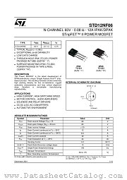 STD12NF06 datasheet pdf ST Microelectronics