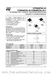 STB80NF03L-04-1 datasheet pdf ST Microelectronics