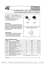 STP22NS25Z datasheet pdf ST Microelectronics