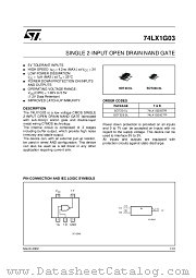 74LX1G03STR datasheet pdf ST Microelectronics