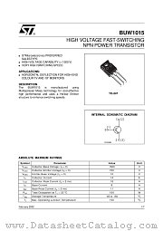 BUW1015 datasheet pdf ST Microelectronics