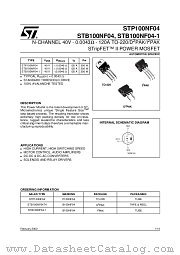 STB100NF04-1 datasheet pdf ST Microelectronics