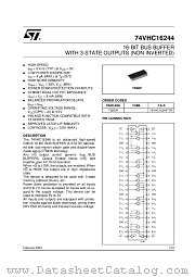 74VHC16244TTR datasheet pdf ST Microelectronics