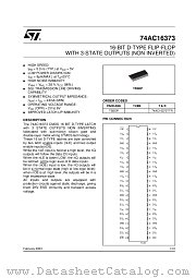 74AC16373TTR datasheet pdf ST Microelectronics