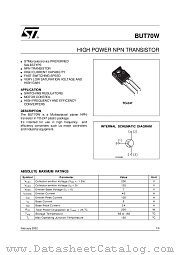 BUT70W datasheet pdf ST Microelectronics
