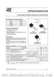 STPS41H100CG datasheet pdf ST Microelectronics