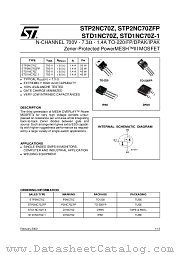 STP2NC70Z datasheet pdf ST Microelectronics