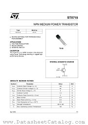 STX715 datasheet pdf ST Microelectronics