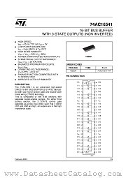 74AC16541TTR datasheet pdf ST Microelectronics